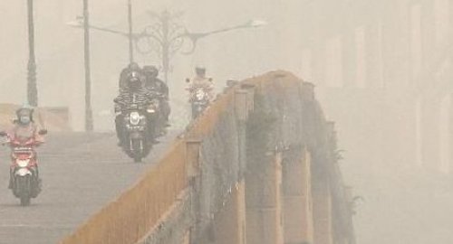 Kabut asap selimuti Kota Pekanbaru.(ilustrasi/int)